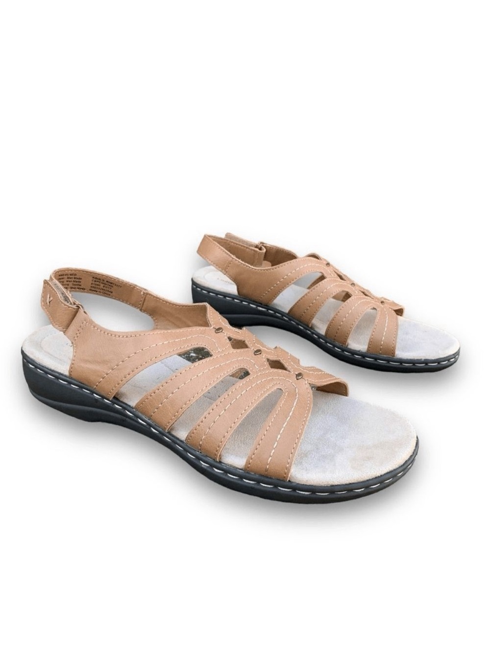 Croft & Barrow Peggi Slingback Sandals Tan Comfort Walking Women’s size 9.5